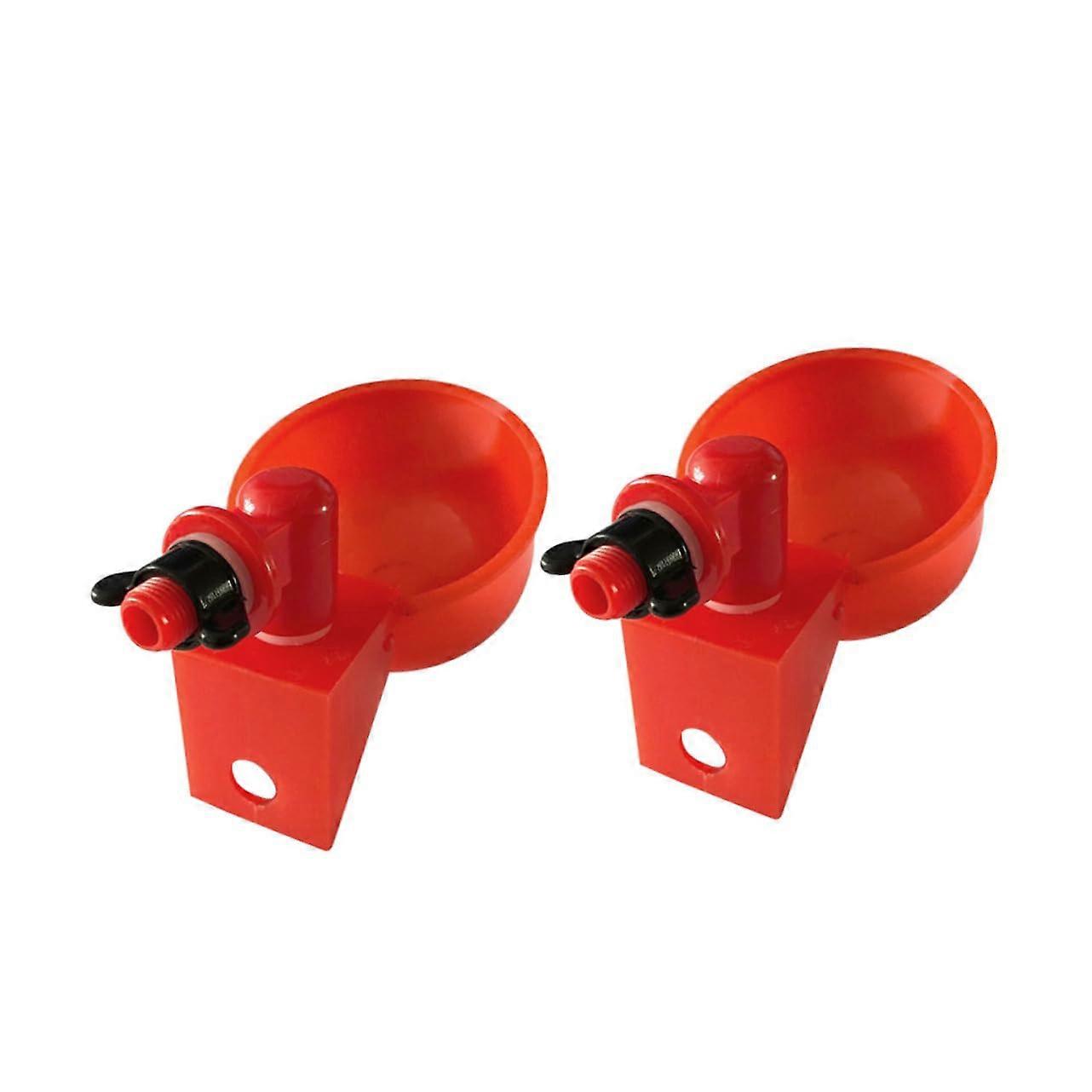 2pcs Automatic Chicken Waterer Cups Durable Poultry Feeder Easy Install for Chickens Ducks Farm