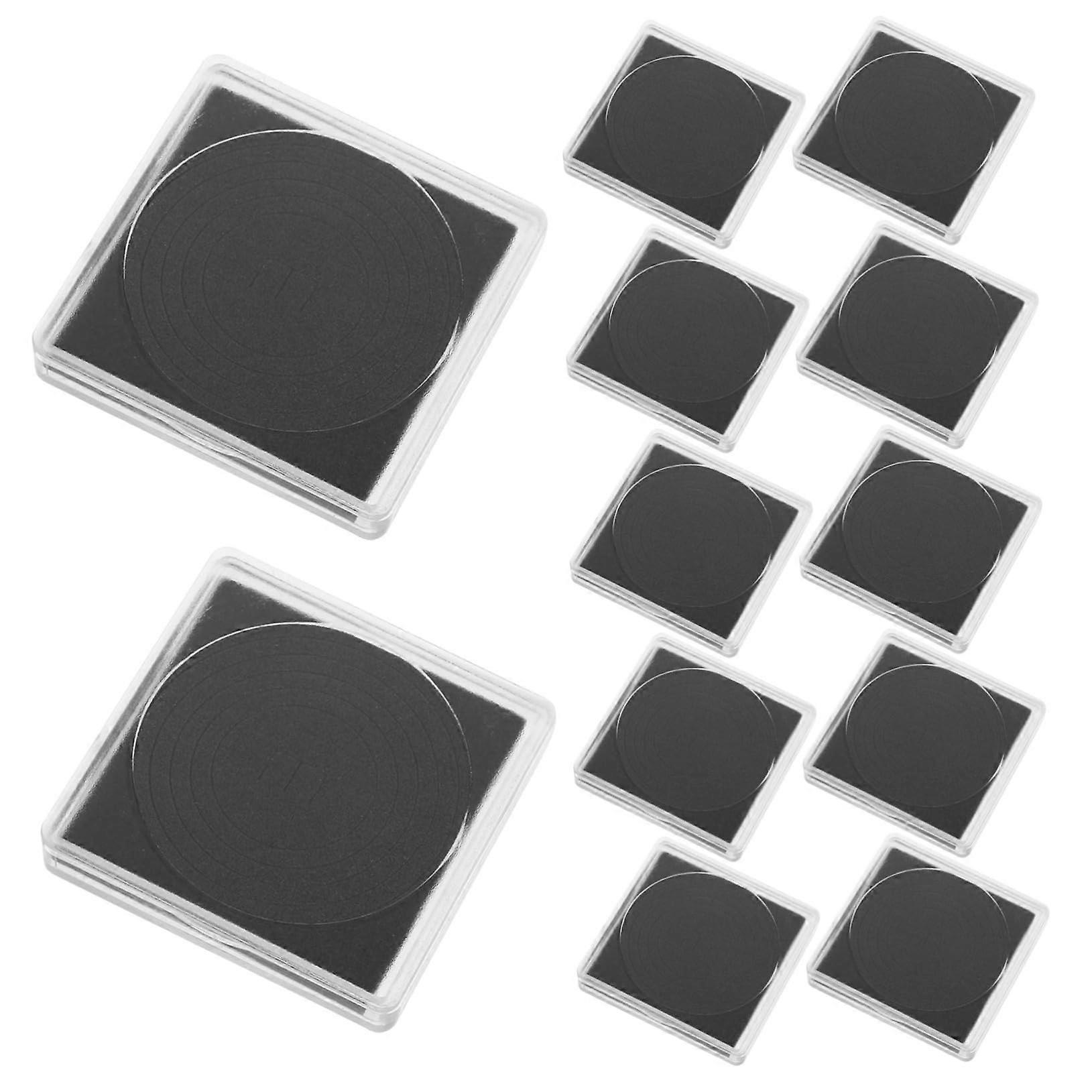 Large Capacity Adjustable Coin Storage Box with Clear Display Trays and 20 Plastic Capsules