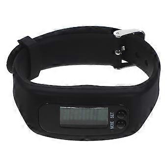 Pedometer Bracelet LED Sports Watch for Calorie Monitoring Black