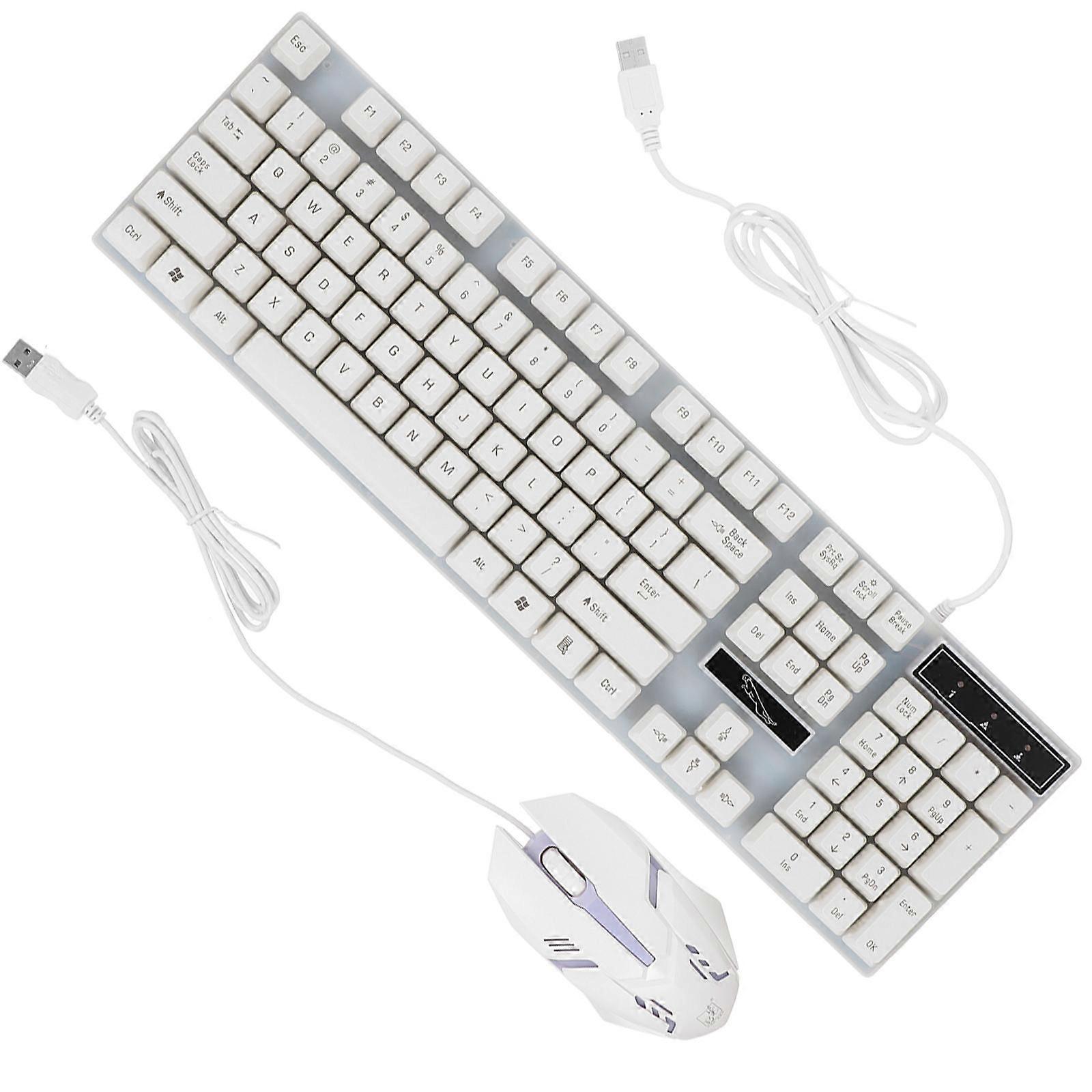 Backlit Mechanical Feel Keyboard and Mouse Kit for Computer Wired