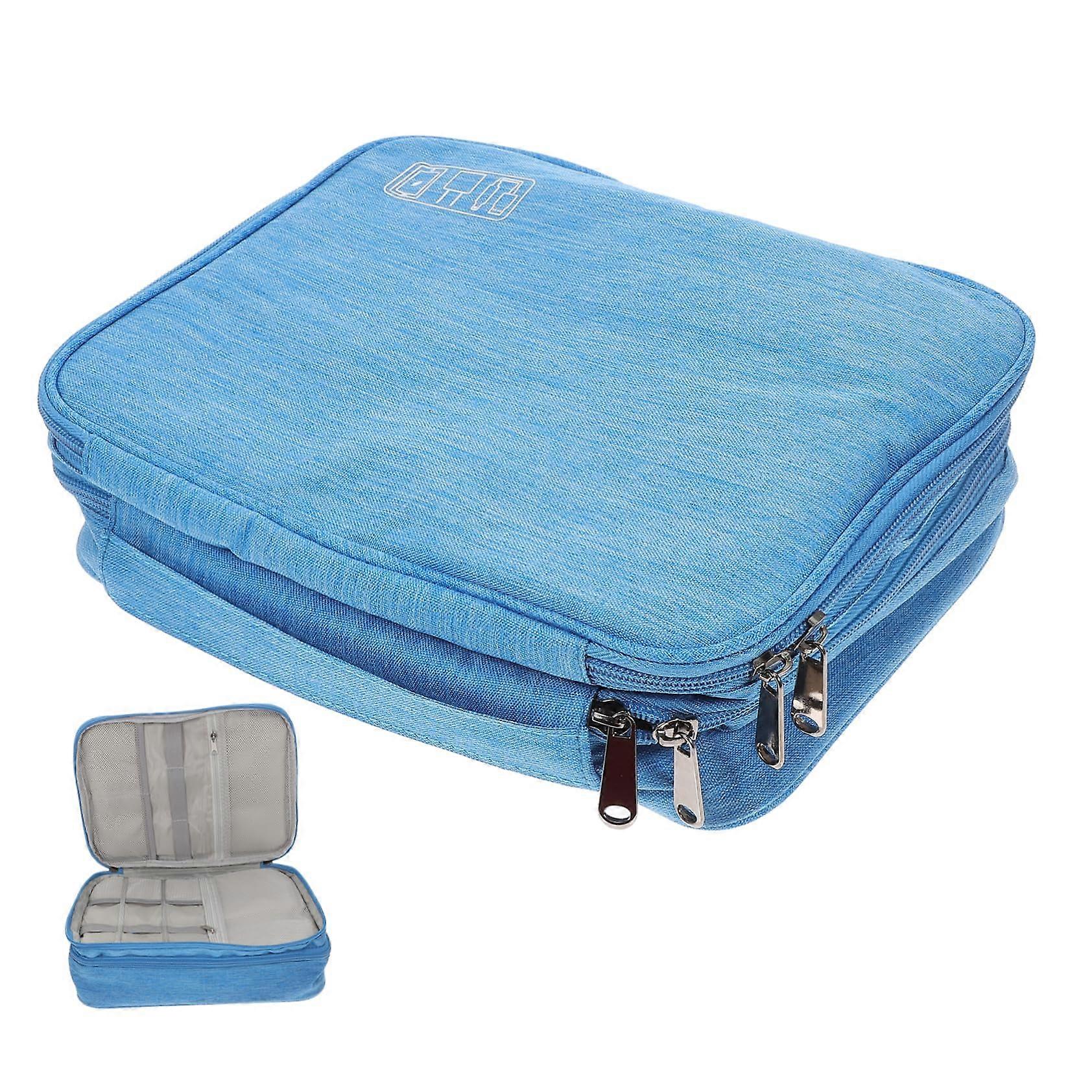 Electronics Organizer Bag with Shockproof Compact Design for Travel Cables and Gadgets Polyester