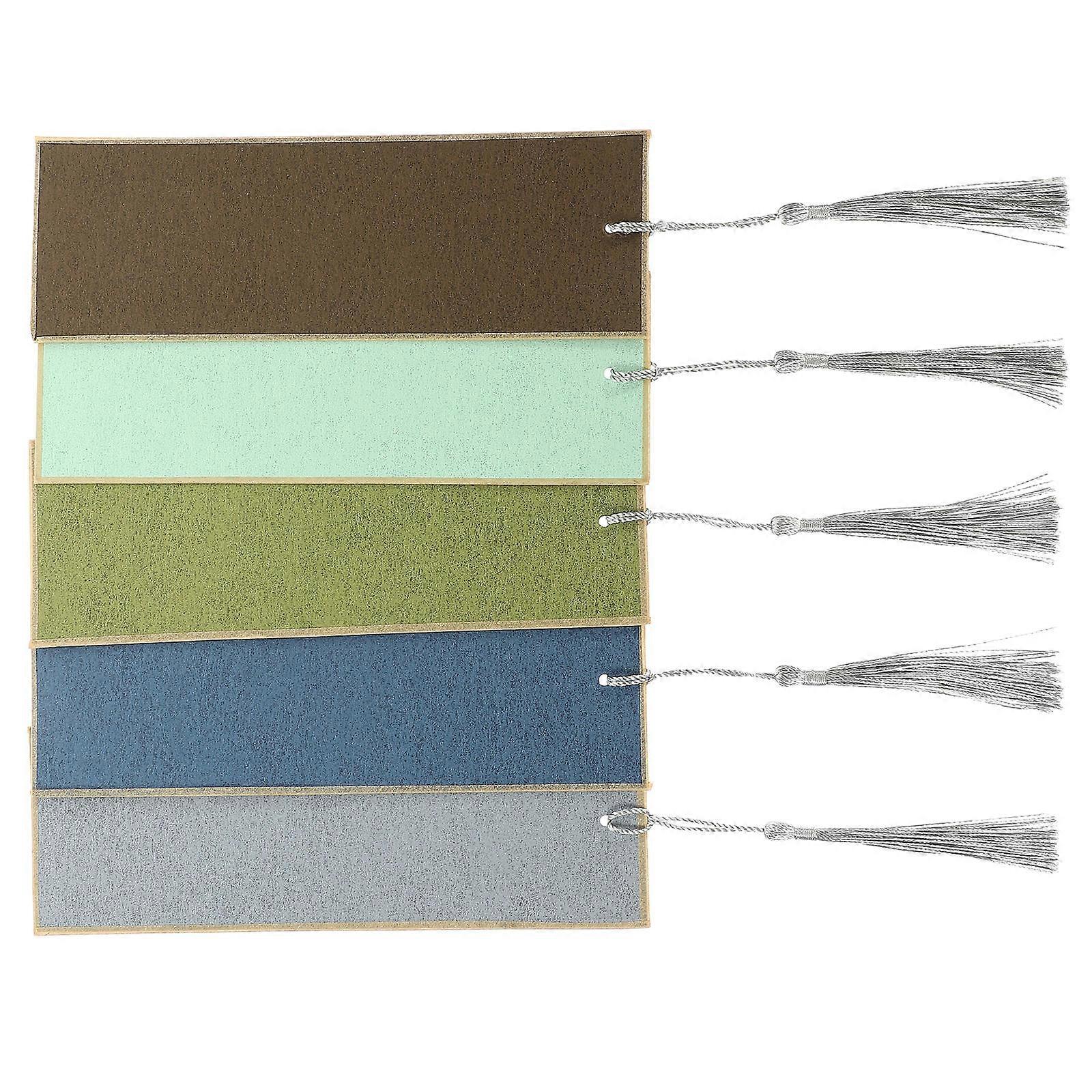 Creative Paper Bookmarks for Book Marking 5Pcs Assorted Color Blank DIY Bookmarks