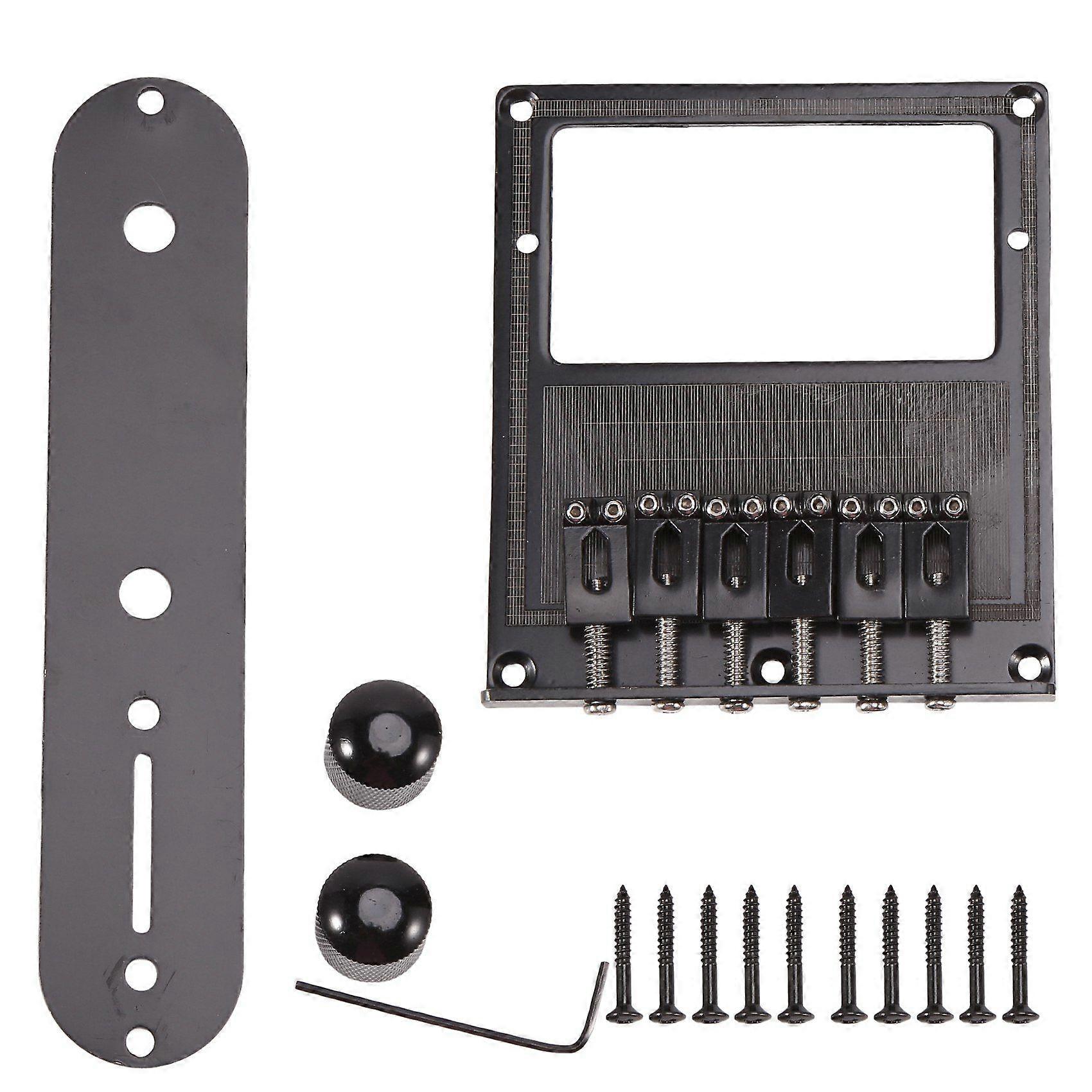 6 String Saddle Volume Control Bridge Plate Replacement with Control Plate for Electric Guitar Repa