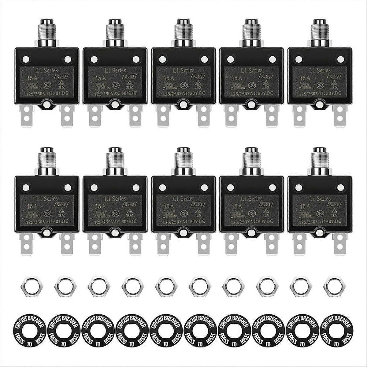 15 Amp Breaker Electric Button Breaker