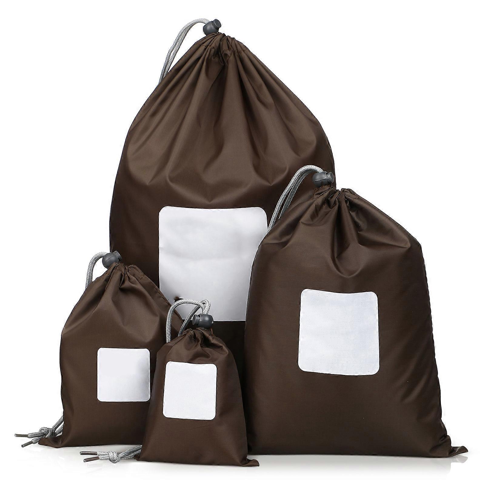 Travel Drawstring Storage Bag Organizer with Waterproof Function 4Pcs Set