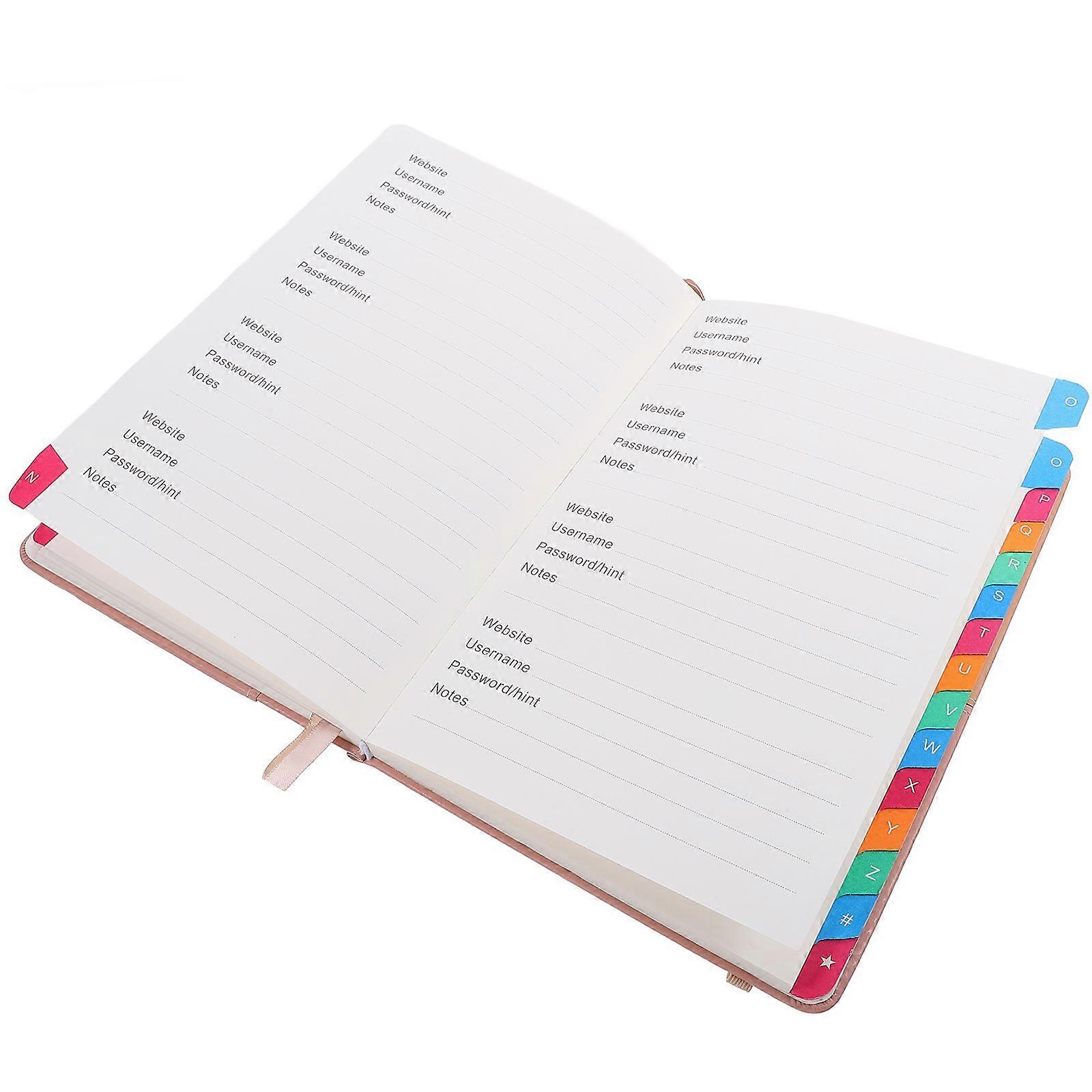 Portable Address Organizer Password Notebook for Writing Use 1 Book Assorted