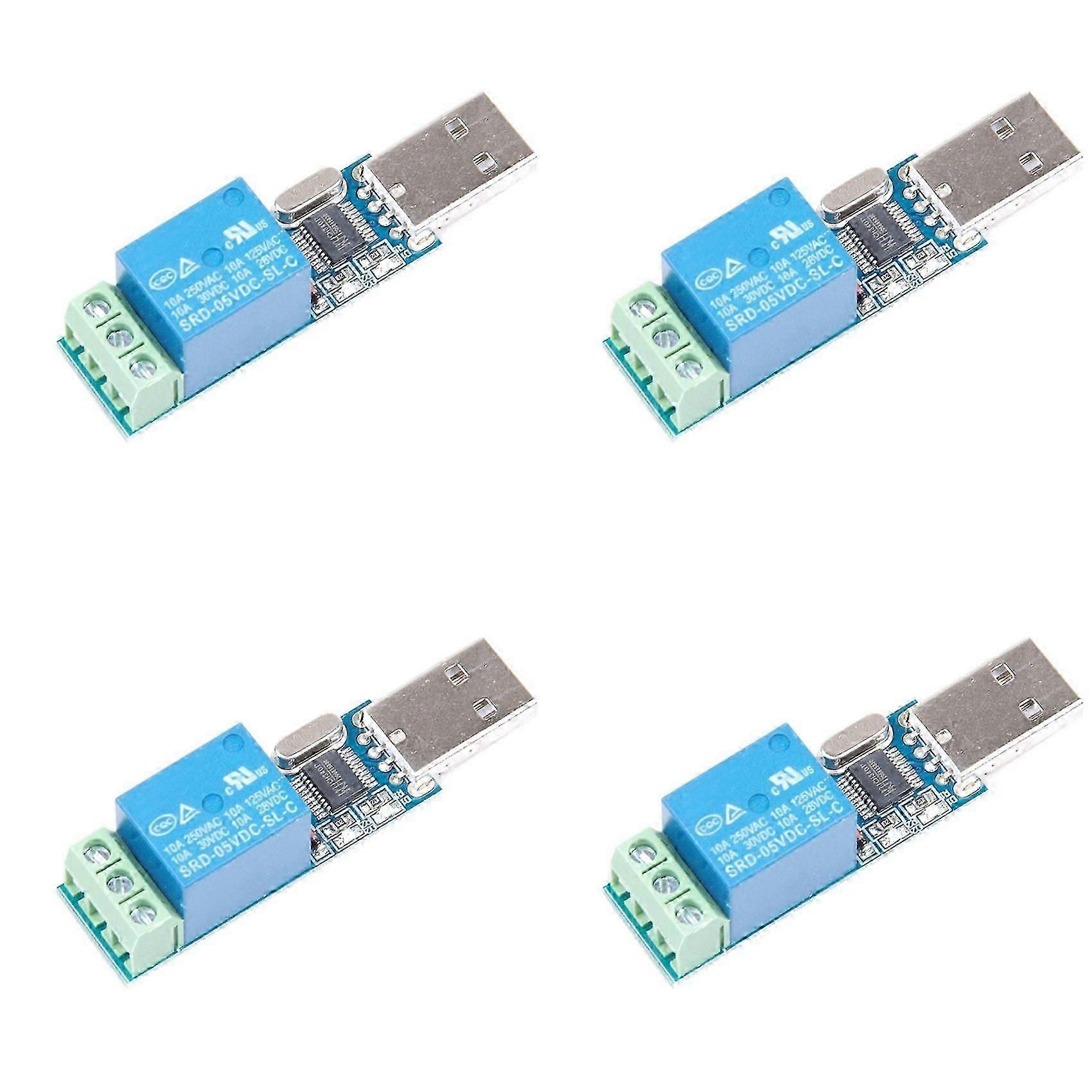 4X USB Relay Module USB Intelligent Control Switch USB Switch for LCUS-1 Type Electronic Converter