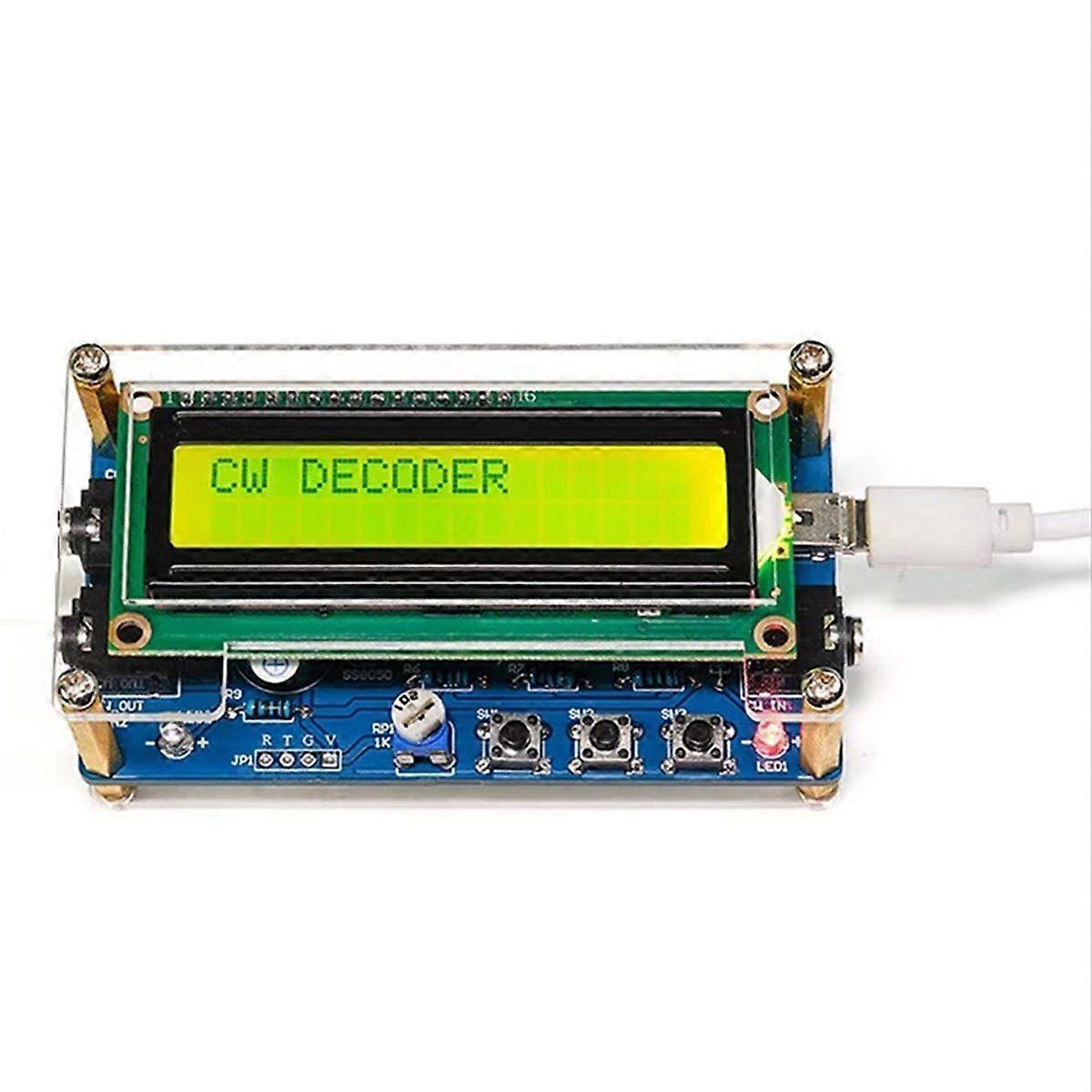 Upgraded CW Morse Code Decoder Finished+Case with Digital LCD CW