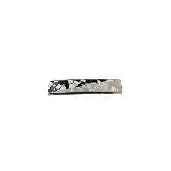Black and White Hair Clip Vintage Acetate Hair Barrette with ColorBlock Design for Retro Style