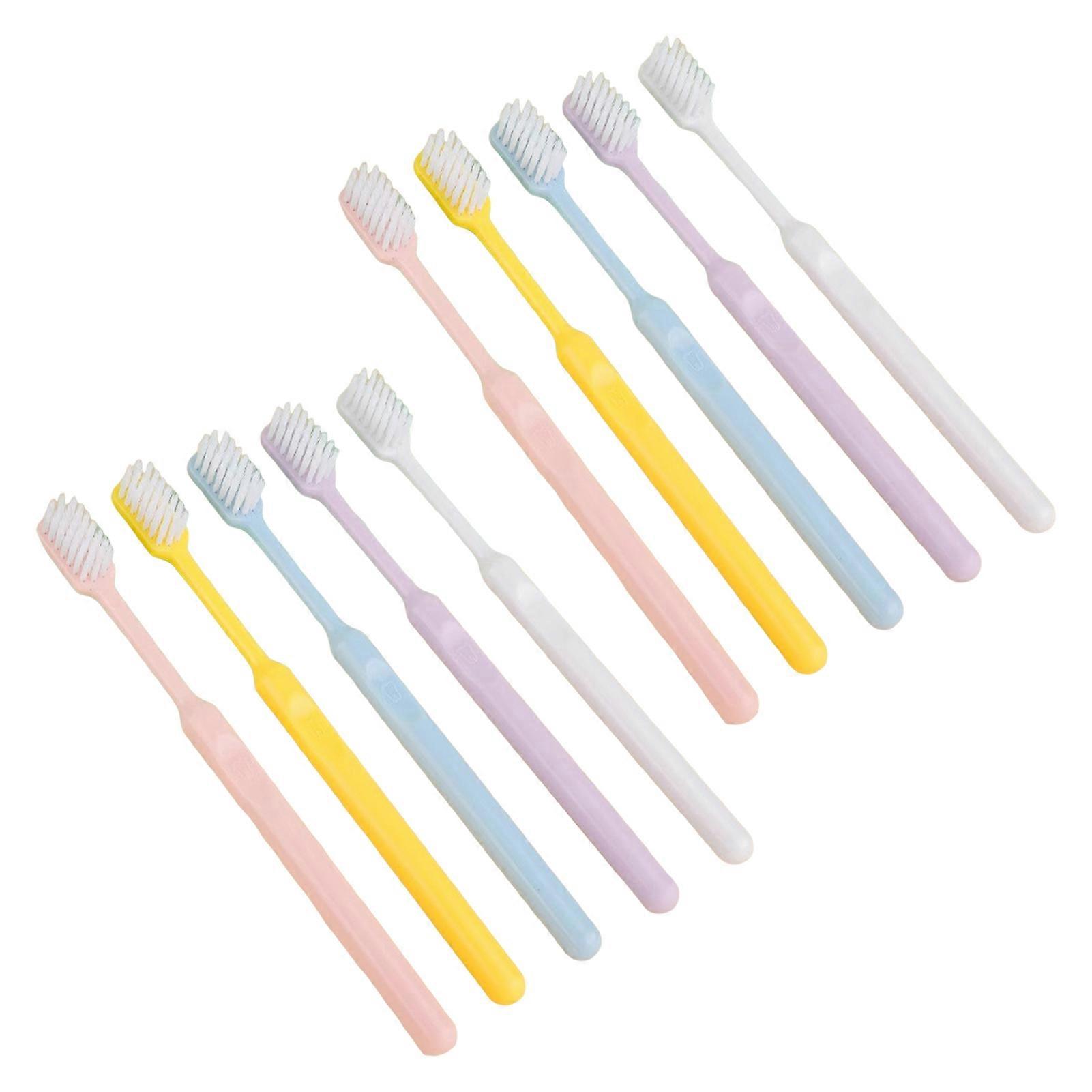 10Pcs Toothbrush Ergonomic Handle Antislip for Daily Use Practical Des