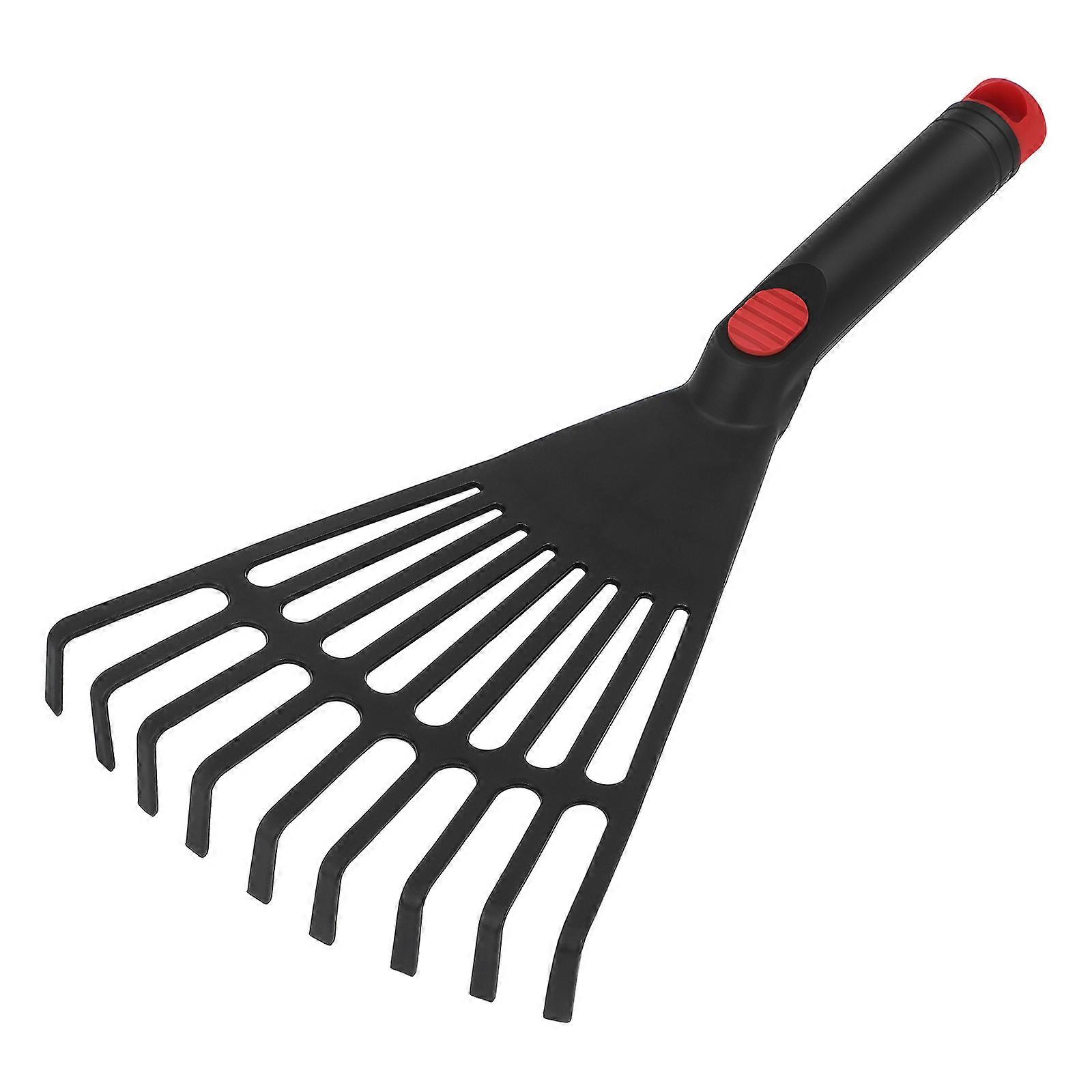 Leaf Rake Plastic Rake Gardening Rake Tool Small Garden Rake with Handle