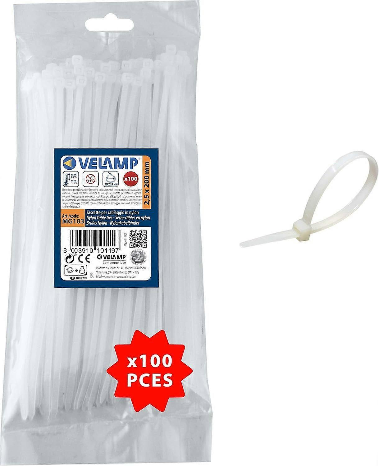103 Cable Ties, White, 2,5 x 200