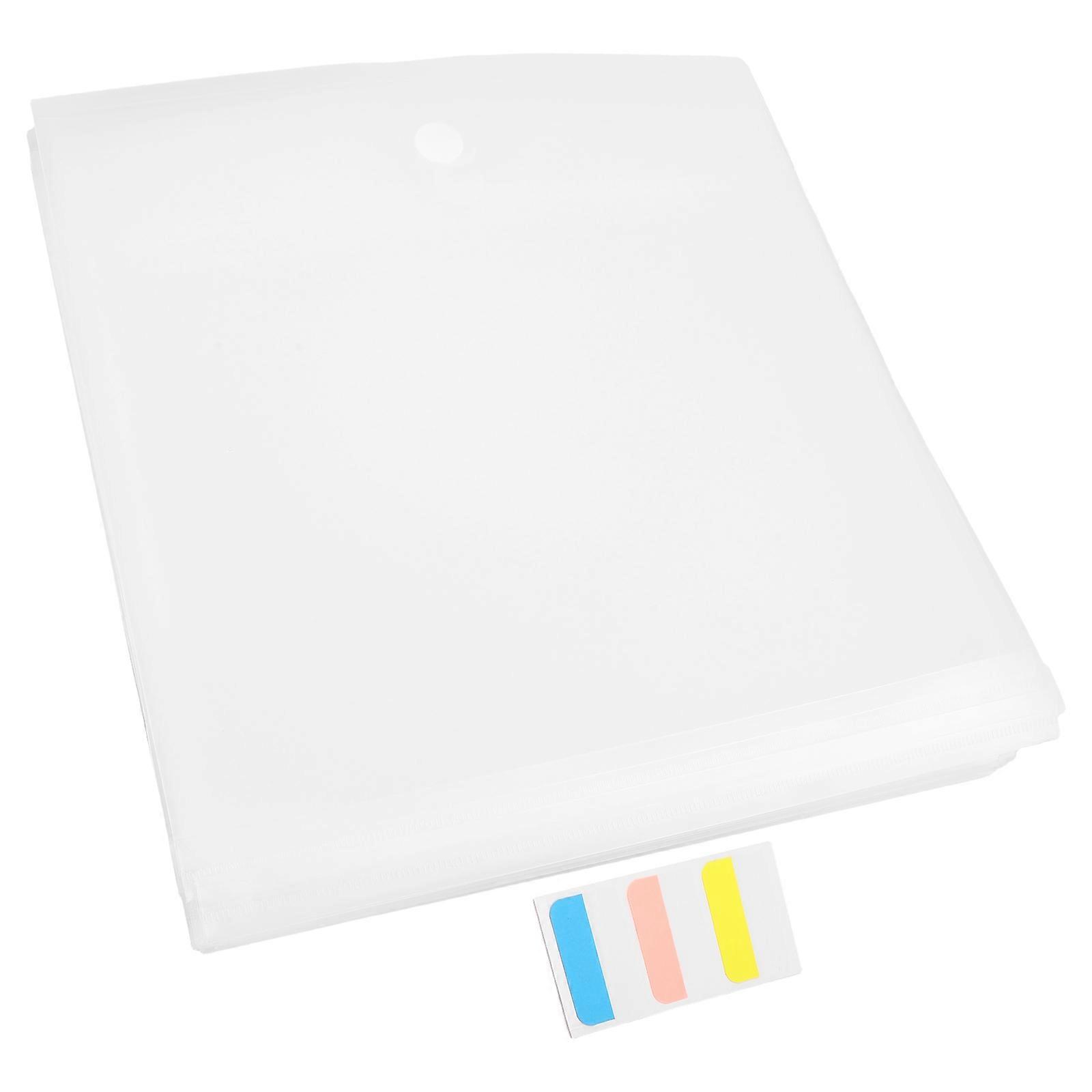 Document Storage Bag for Office 24Pcs Plastic Side Loading Binder Dividers