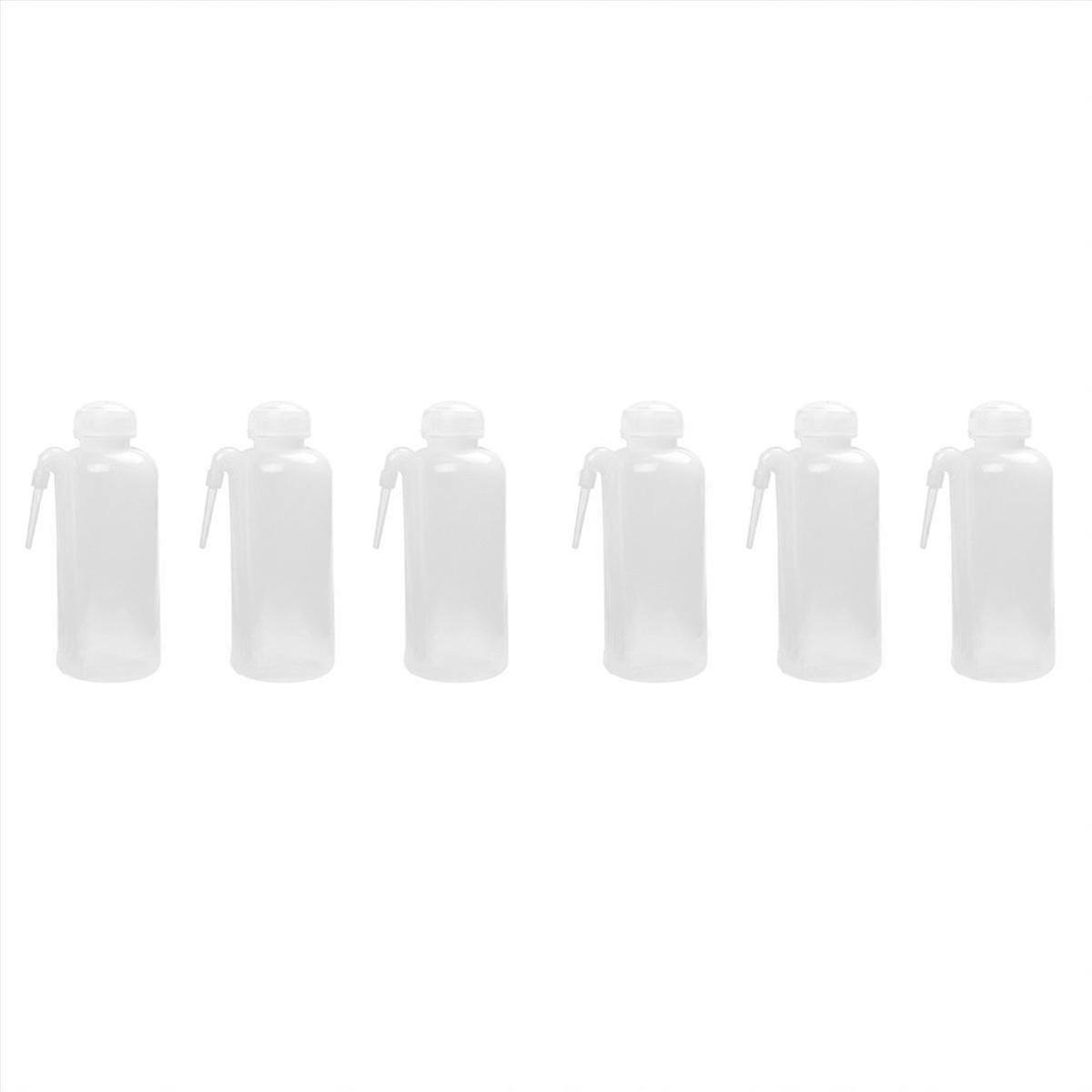 6X 500ml Plastic Wash Bottle Squeeze Dispensing Bottle