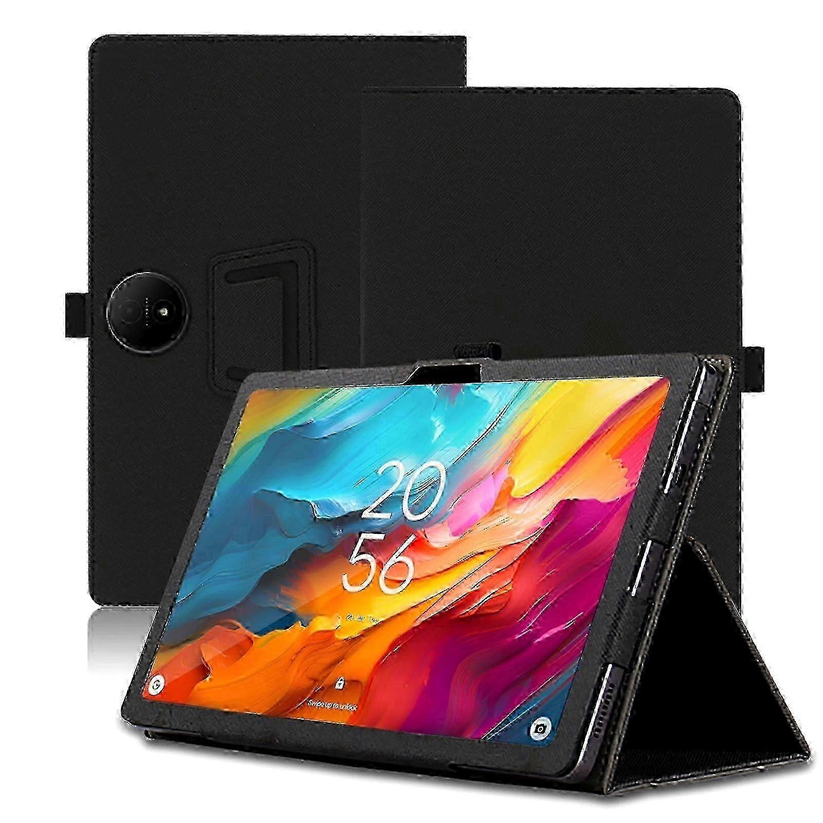 Capa protetora completa em couro PU compatível com tablets TCL Nxtpaper 14 e 14,3 polegadas. Capa tipo carteira com textura de couro sintético premium.