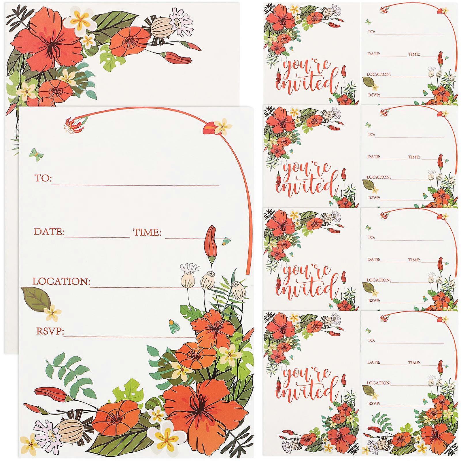 Writing Invitation 20 Sheets Rectangular Paper For Wedding Parties Giving Multi Colored Design