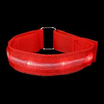 Brassard lumineux LED rouge de signalisation pour la course à pied en extérieur (lot de 3)