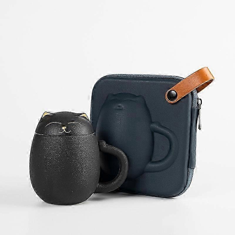 Creative ceramic tea drinking cup Office mug Tea separating cup Filter cup with cover