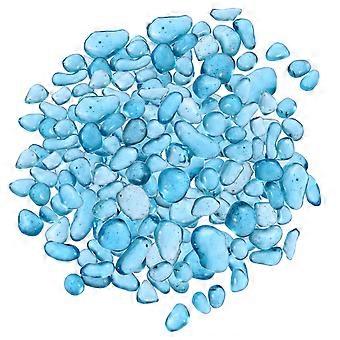 1 paquet de 500g pierre d’aquarium colorée pierre de cristal de verre délicat