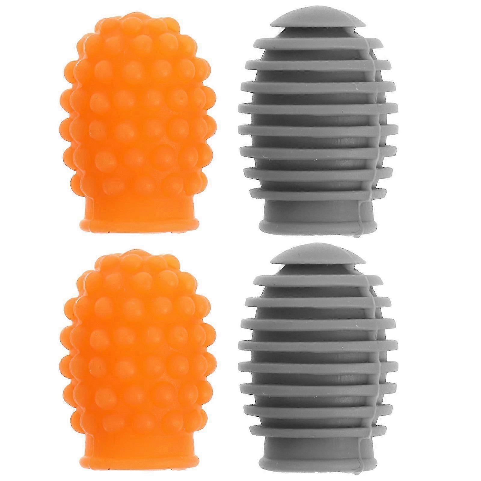 4Pcs Practice Drumstick Tips Silicone Drumstick Head Caps Percussion Stick Caps