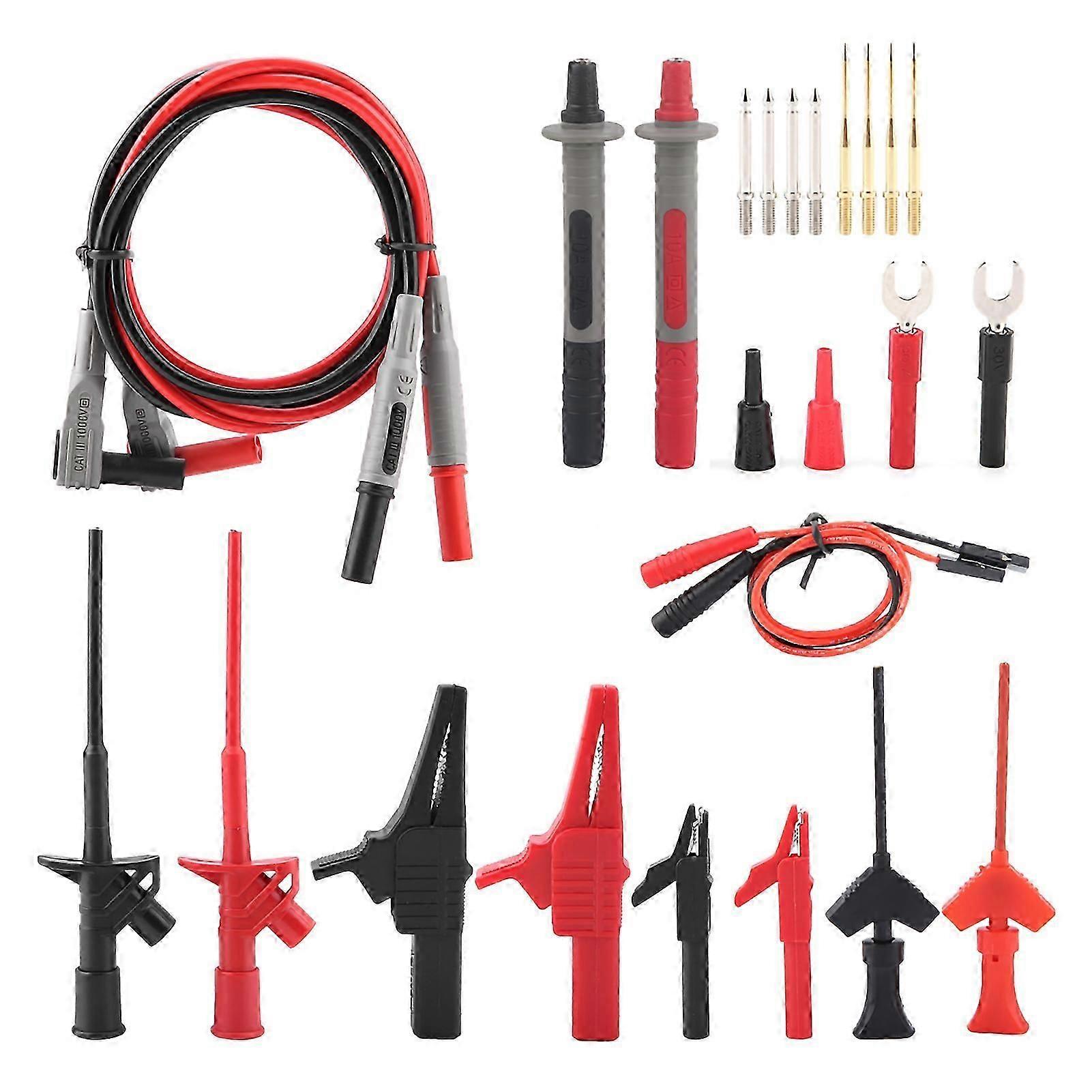 24Pcs P1300E Multifunction Replaceable Multimeter Probe Test Lead Kits