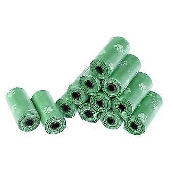 Paw Print Waste Bags Plastic Dog Poop Bags for Storage Use 12 Rolls