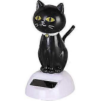 Solar Dancing Toys Bobble Kopf Spielzeug Schwarze Katze Tier Tanzfigur Spielzeug Auto Armaturenbrett Dekor