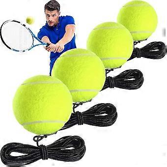 4 Packs Tennis Training Ball With String Tennis Trainer Balls Self Practice Trainer Tool Tennis Ball Training Equipment For Tennis Trainer