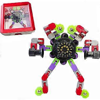 Deformable Fidget Spinner - Decompression Fingertip Spinner, Children's Unique DIY Chain Cool Fidget Robot, Stress Relief & Anti Anxiety Toys for Adul