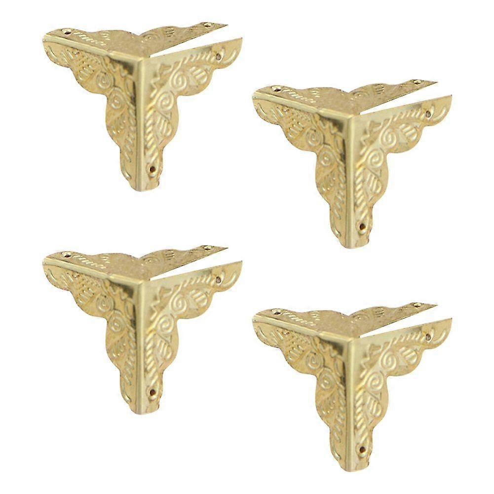 4Pcs 25mm Antique Triangular Corner Bracket Hardware Luggage Case Protector