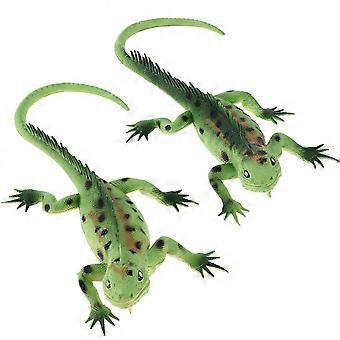 2pcs Simulation Lizard Model Sounding Lizard Figurine Toys Educational Plaything
