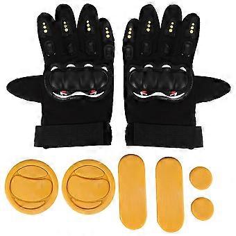 DIY Longboard Slide Handschoenen Skateboard Handschoenen Schuimbeschermer Downhill Longboard Skate Handschoenen met Slider Puck