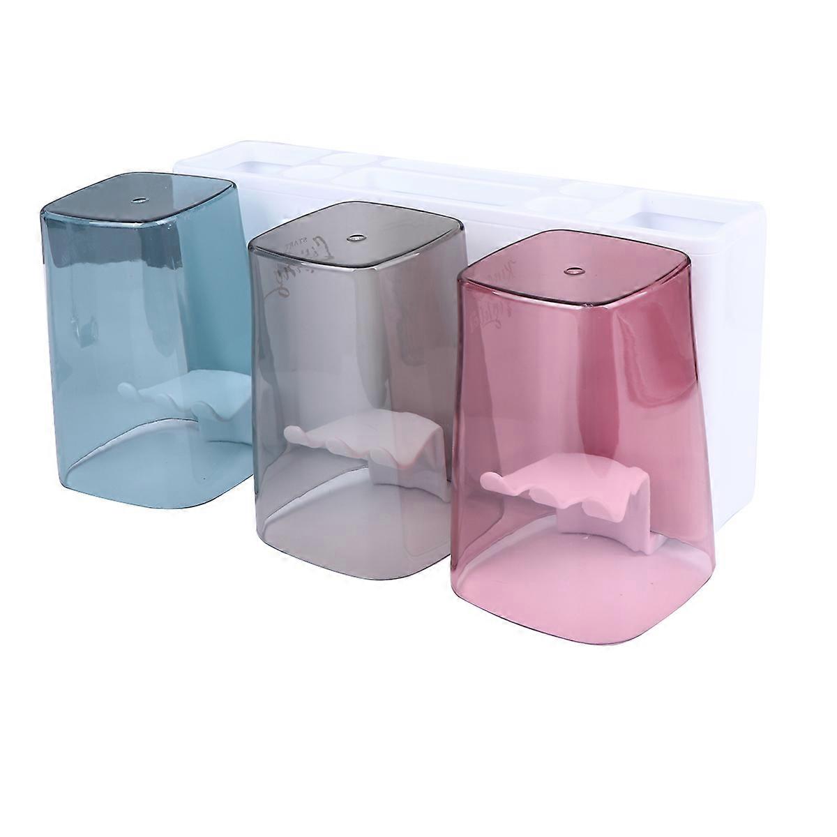 Toothbrush Rack Multifunction Wall-Mounted Holder with 2Sets for Home Storage