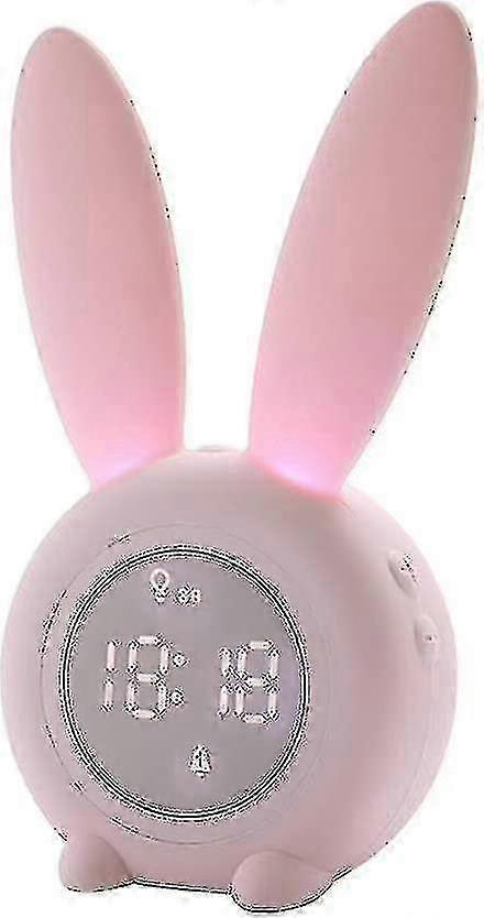 Children's Clock Bunny Light Alarm , Night Light With Snooze Function