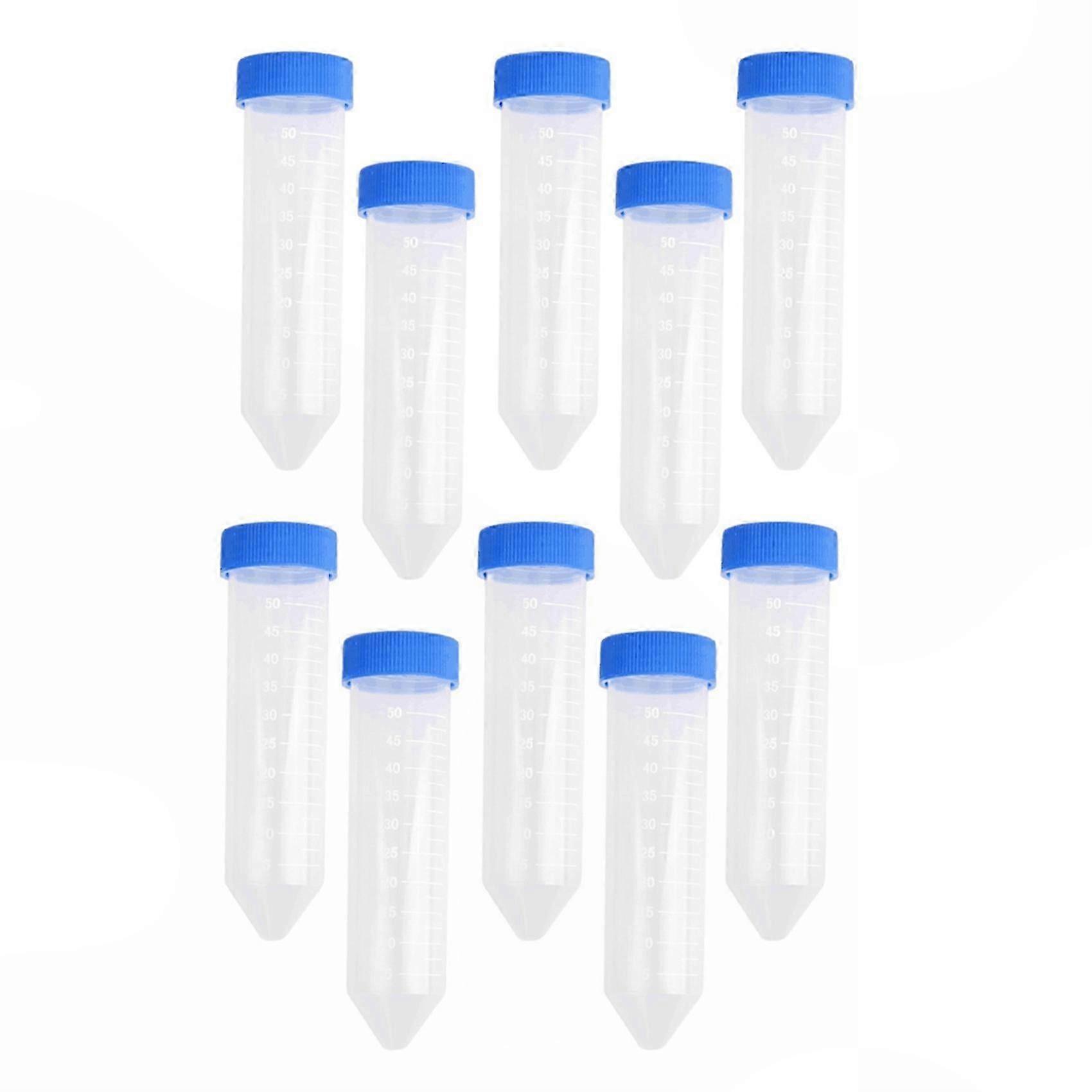 Lab Test Container: 100-Pack 50ml Plastic Centrifuge Tubes & Vials