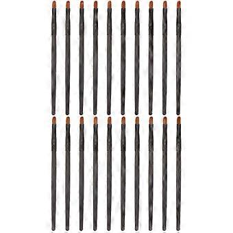 Eye Makeup Brush Wooden Handle for Professional Use 20Pcs Black Set