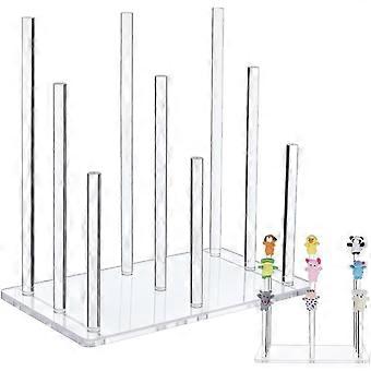 13.7x7.8inch Acrylic Puppet Stand with 3-Tiers Transparent Assembly Clear Display Stand Rectangle Acrylic Storage Holder