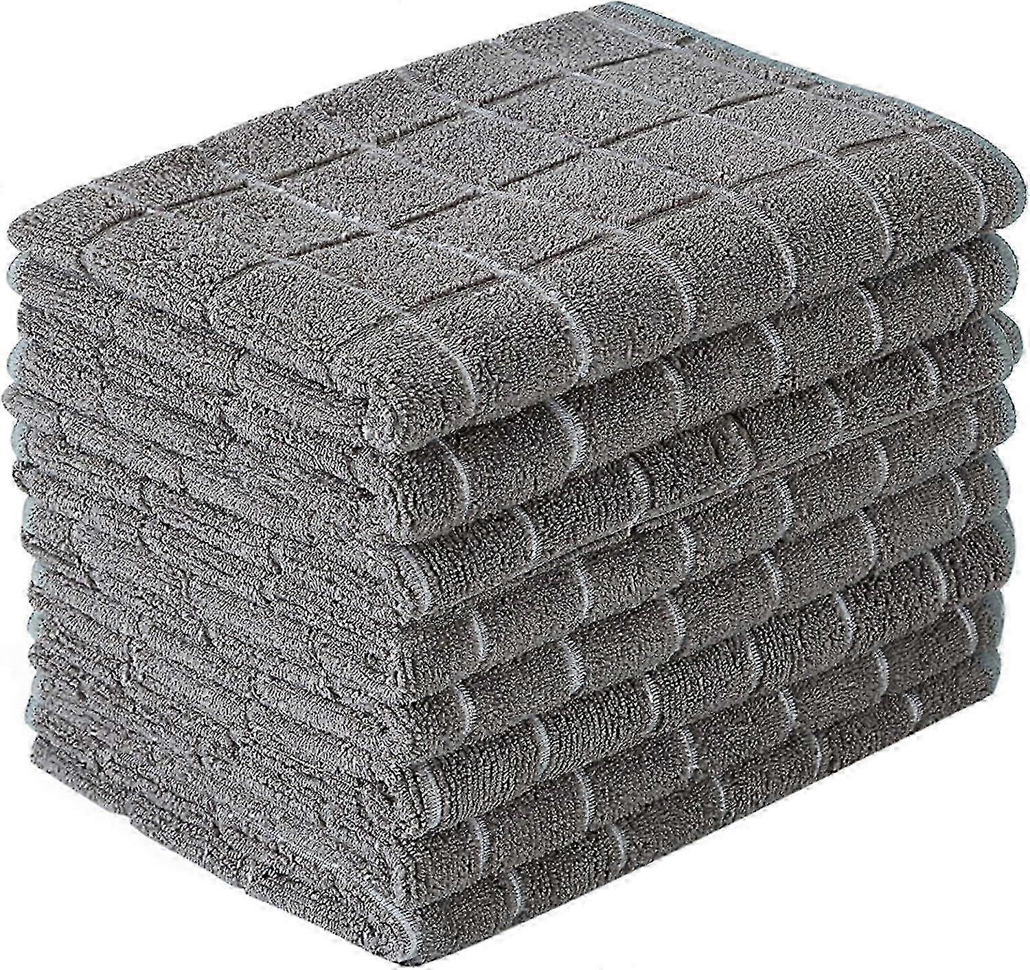 Grey Microfiber Kitchen Towels 6 Pack