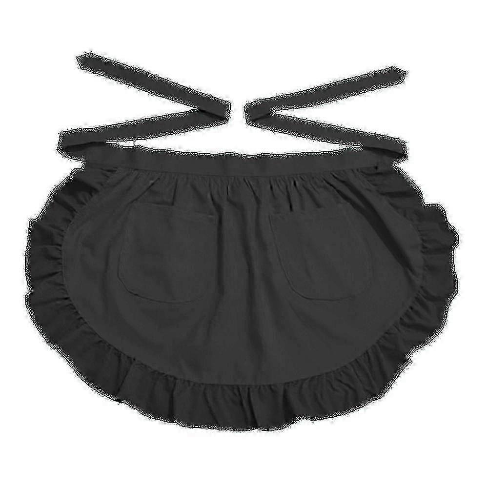 Practical Cotton Half Apron With Pockets