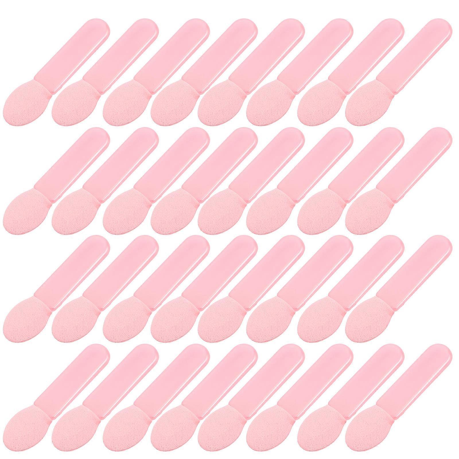 Pink Eyeshadow Brush Sponge Tip for Makeup 100Pcs Applicator Set