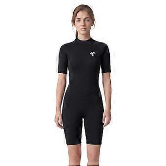 Womens 2mm Full Body Wetsuit Short Sleeve Shorts Snorkeling Surfing Diving Warm Water Sports