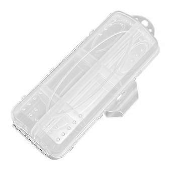 Fishing bait box, outdoor fishing tool box, portable fishing tackle box, double-sided bait and hook storage box, durable white.