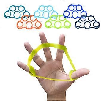 Finger muscle trainer, rubber hand exerciser, 3 resistance levels, set of 6.