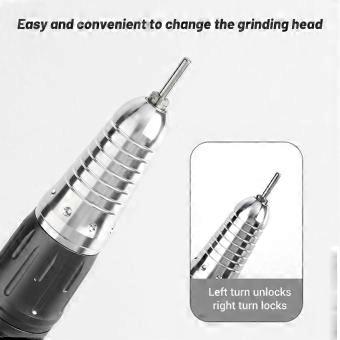 Electric Nail Drill Professional 35000RPM Plug and Play Nail File Machine with Foot Pedal Pen Holder Drill Bits for Manicure Salon US Plug