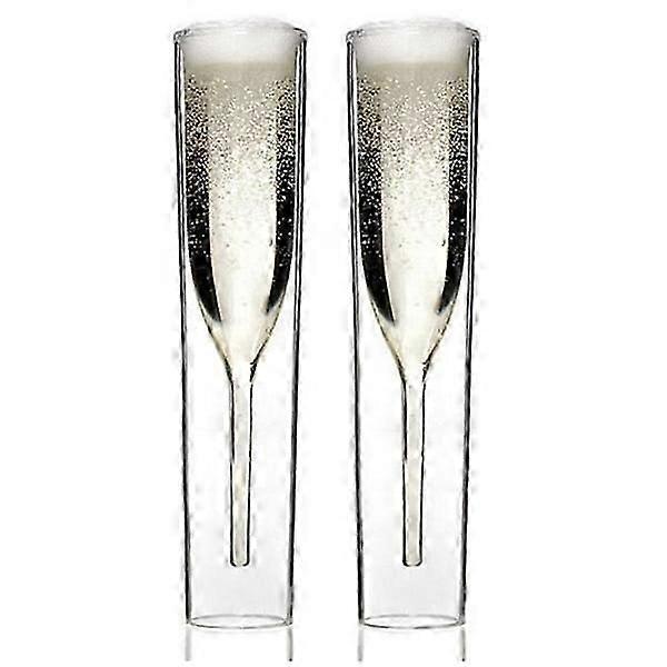 Reusable Hand-Blown Double-Wall Flutes