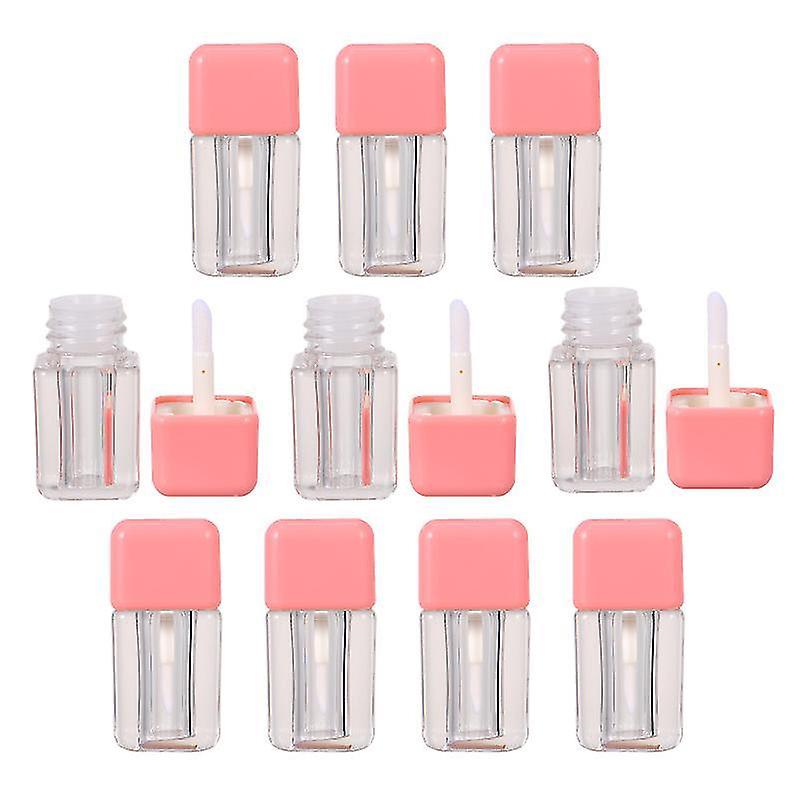5X2x2cm Pink Refillable Makeup Palettes & Cases 10pcs Small Lip Gloss Tubes Empty Lip Gloss Bottles