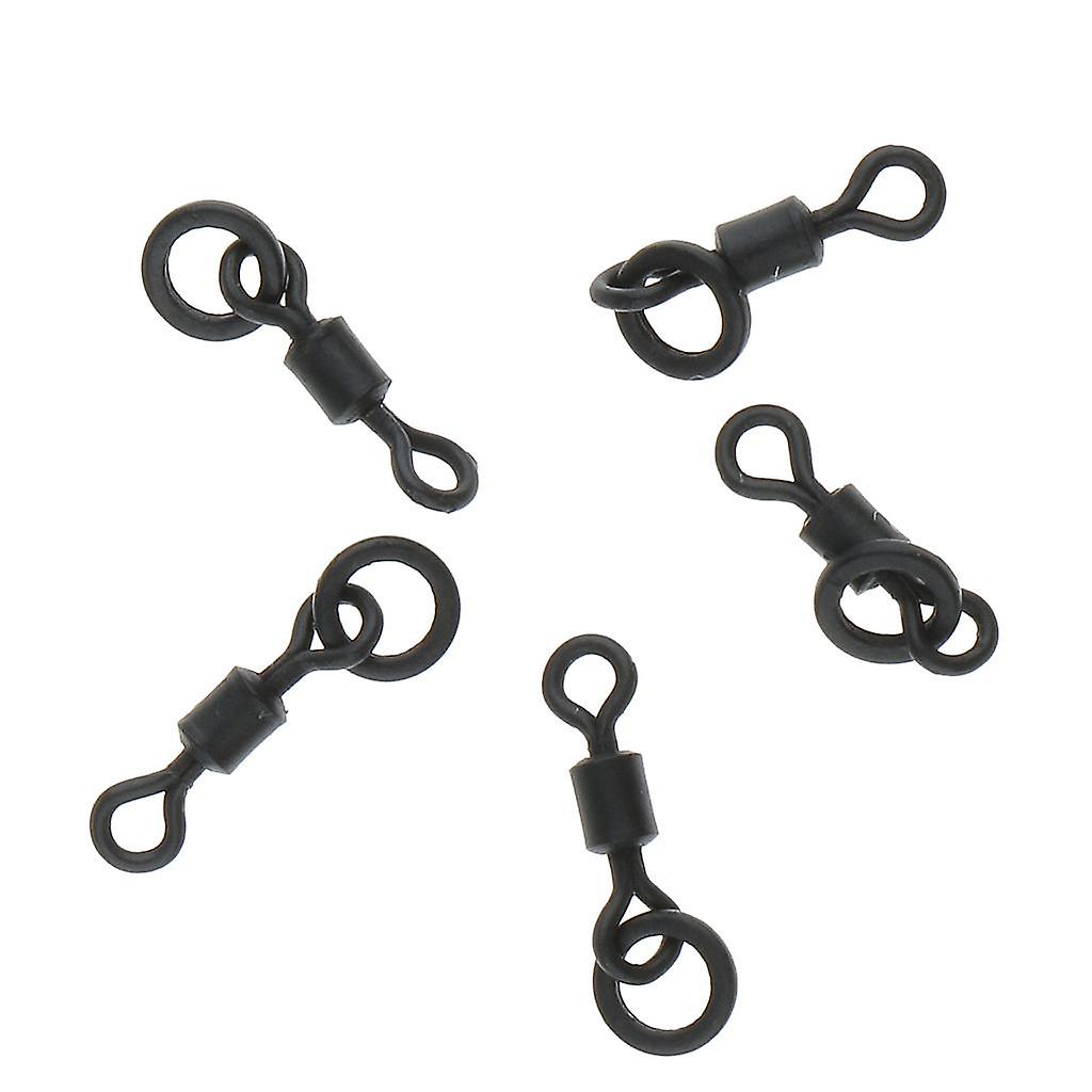 50Pcs Carp Fishing Swivels Micro Hook Ring Swivels Connector Chod Rig 18mm