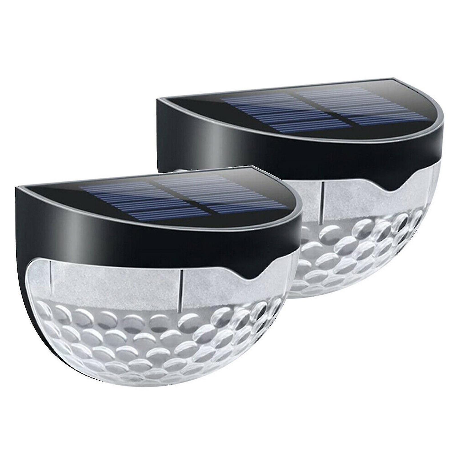 Solar Powered Gutter Fence 6led Lights Outdoor Garden Waterproof Wall