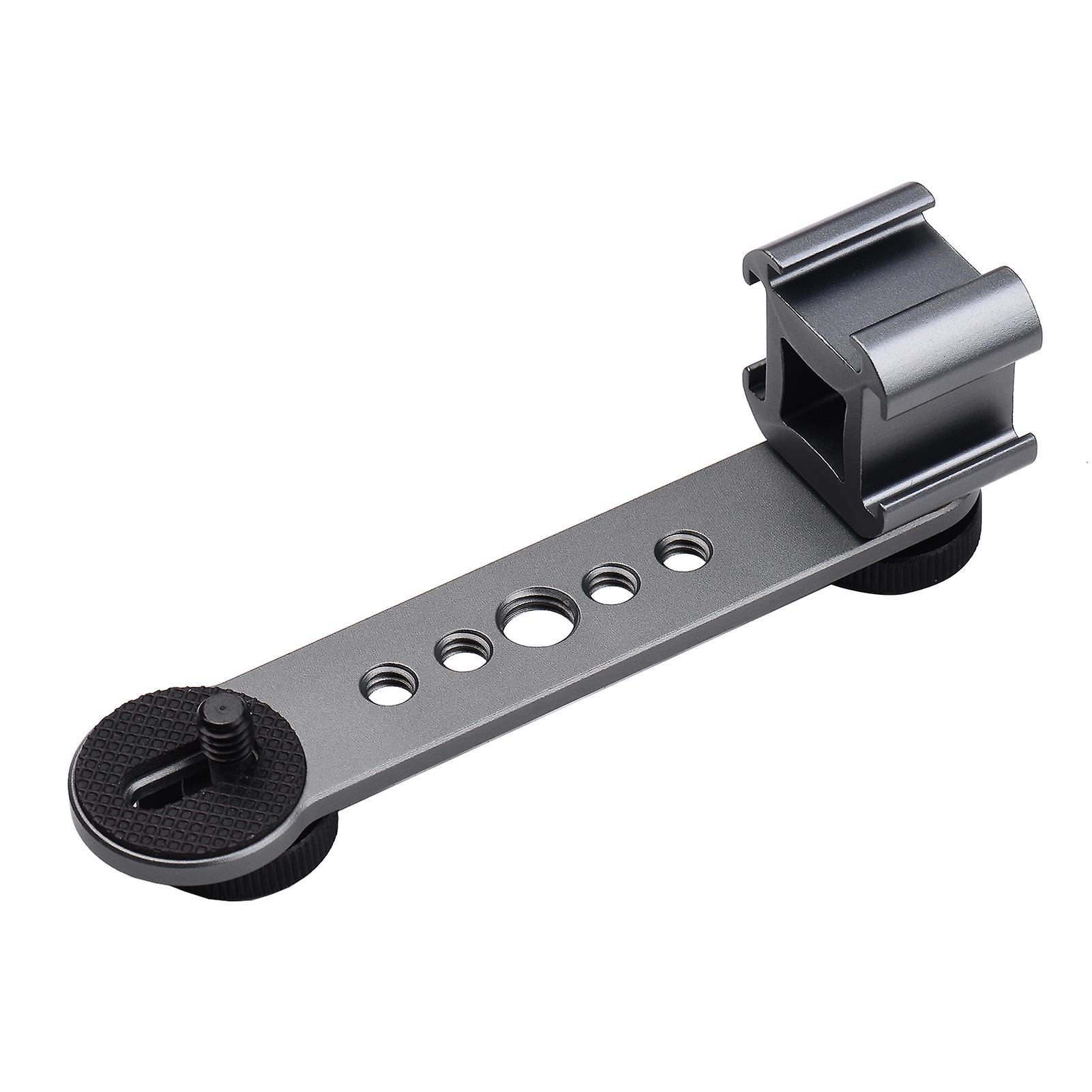 Triple Cold Shoe Mount Bracket Extension Bar With 1/4 Inch & 3/8 Inch Thread