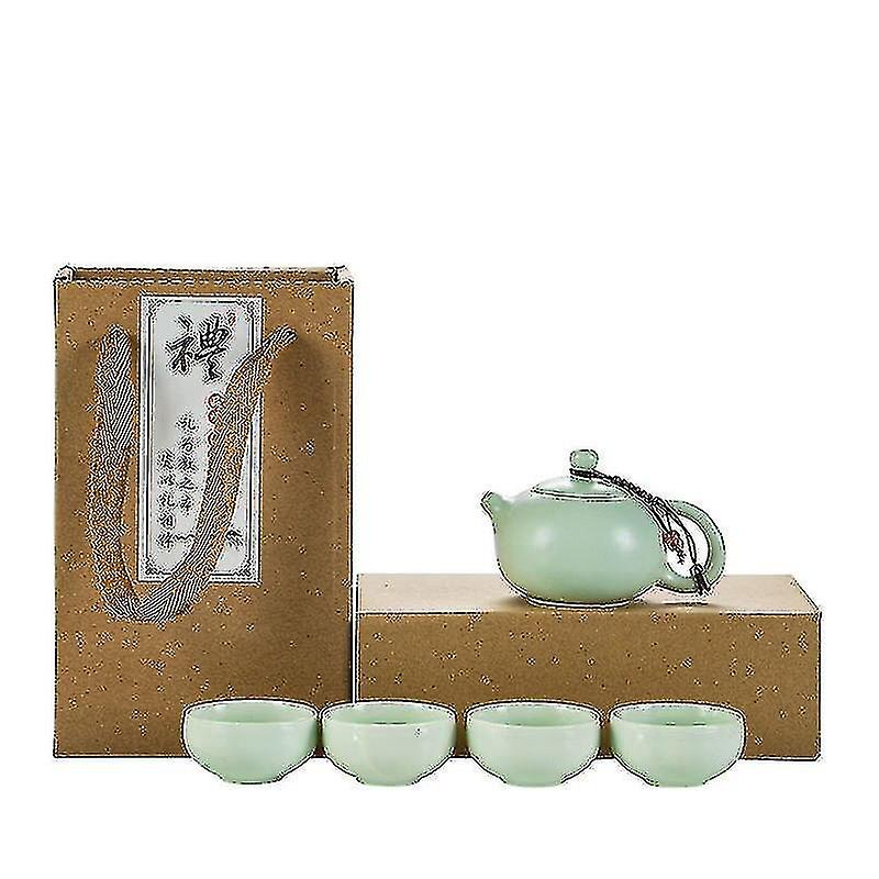 Ceramic Teapot Cups Set Chinese Kung Fu Kettle With Cups Portable Teaware Drinkware